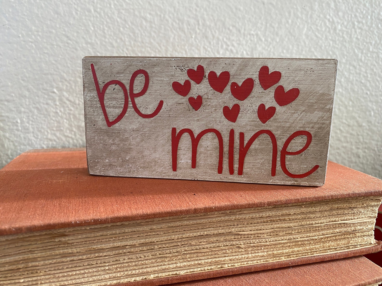 Handmade Be Mine Wood Block Home Decor Valentine Love - Etsy