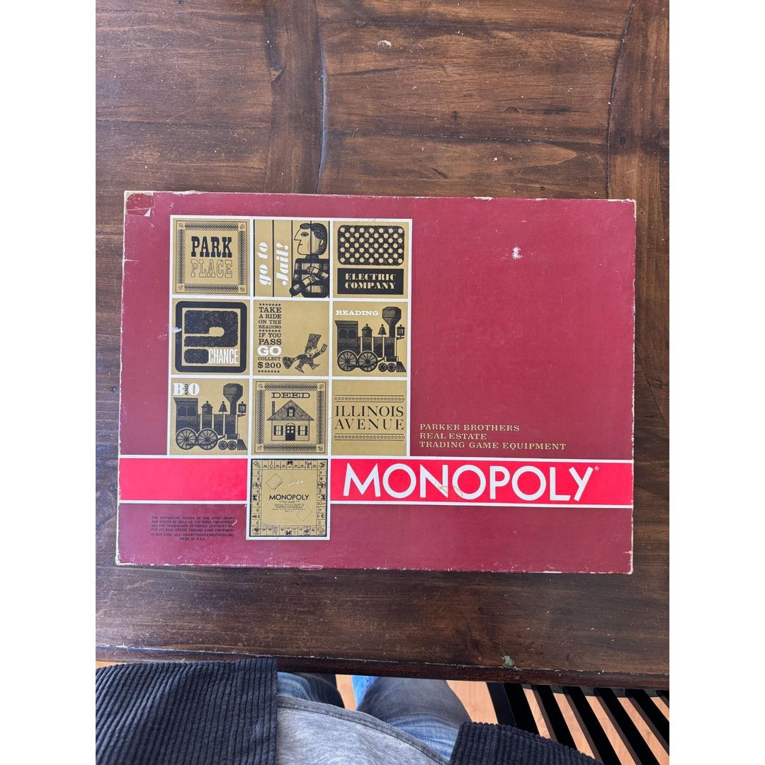 【激レア】 ヴィンテージ　MONOPOLY 　モノポリー　1964年版 Vintage 1964 Monopoly Game: Parker Brothers Red Oversize Box - Etsy