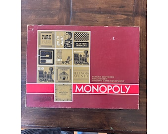 Vintage 1964 Monopoly Game by Parker Brothers - Red Oversize