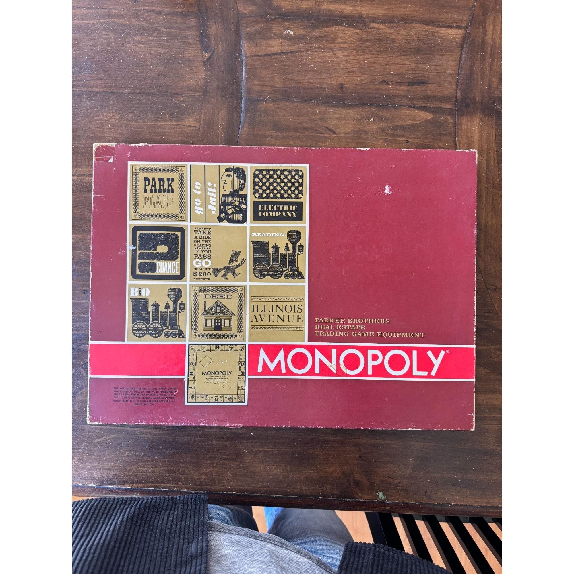 【激レア】 ヴィンテージ　MONOPOLY 　モノポリー　1964年版 Vintage 1964 Monopoly Game: Parker Brothers Red Oversize Box