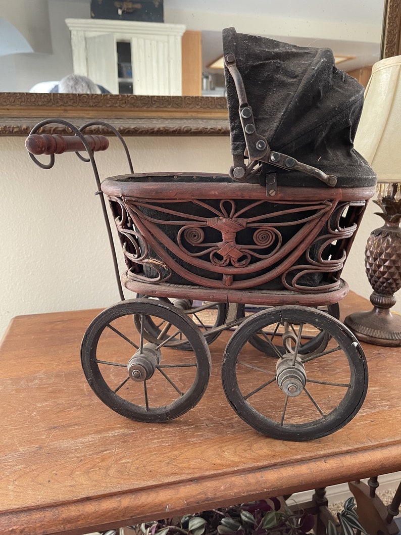 Victorian Baby Doll Carriage Poussette Pram Doll Stroller Etsy