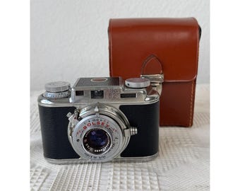 Bolsey Modell B2 35 mm Kamera Wollensak Anastigmat 44 mm f/3,2 Objektiv & Ledertasche
