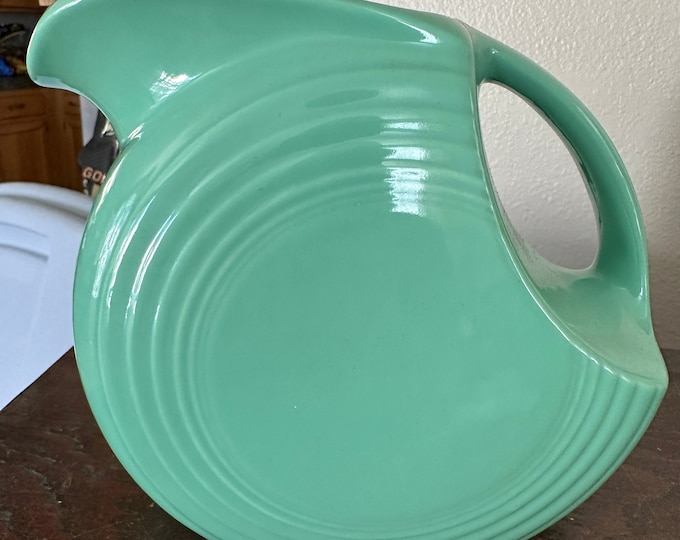 Vintage Fiesta Ware Pitcher, Fiesta Ware Pitcher, Original Green Fiesta