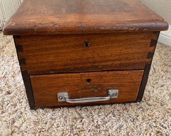 Vintage Antique Wooden British English Cash Register Till Cardiff