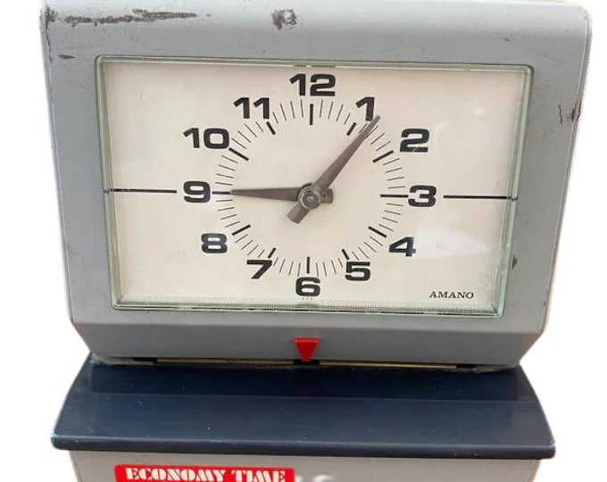 Vintage Amano Time Clock Model 3636, Time Clock, Amano Time Clock
