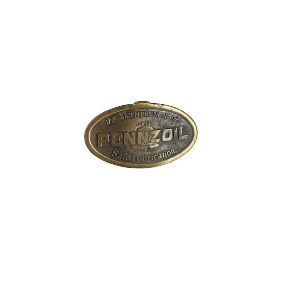 Vintage Pennzoil 1776 Bicentennial 1976 Belt Buck… - image 1