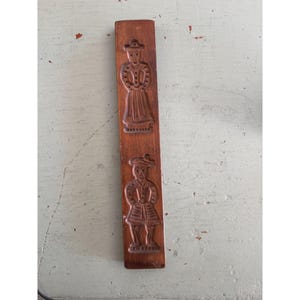 Handmade Vintage Dutch Double Cookie Mold Man and Woman Cookie Forms