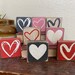 Small heart wood block, Valentine small decor, small heart sign, coffee bar decor, wood saying plaque, small tier tray decor, love sign 