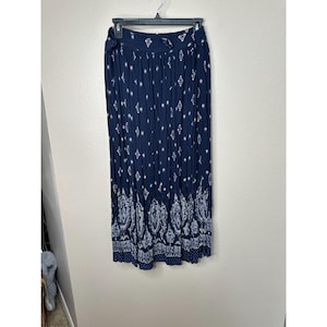 Vintage Take two Womens Blue Skirt, vintage skirt, blue skirt, maxi skirt, womens skirt, long skirt, womens, 1980s skirt, 1980s