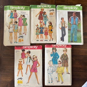 1980 1990s Simplicity Patterns, Simplicity 5597, Simplicity 9950, Simplicity 7740, Simplicity 8816, Simplicity 8291, vintage Simplicity,