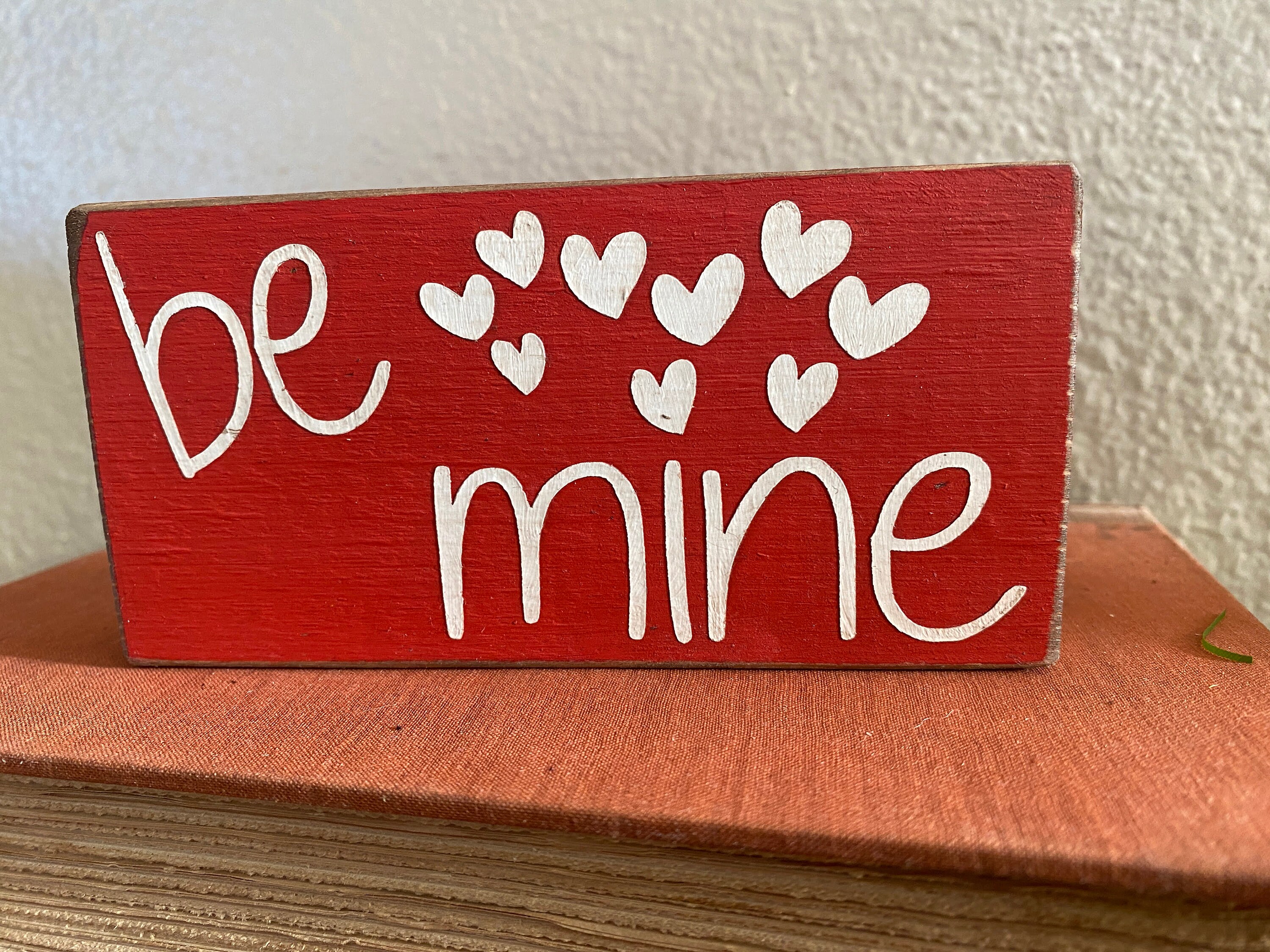 Handmade Be Mine Wood Block Home Decor Valentine Love - Etsy
