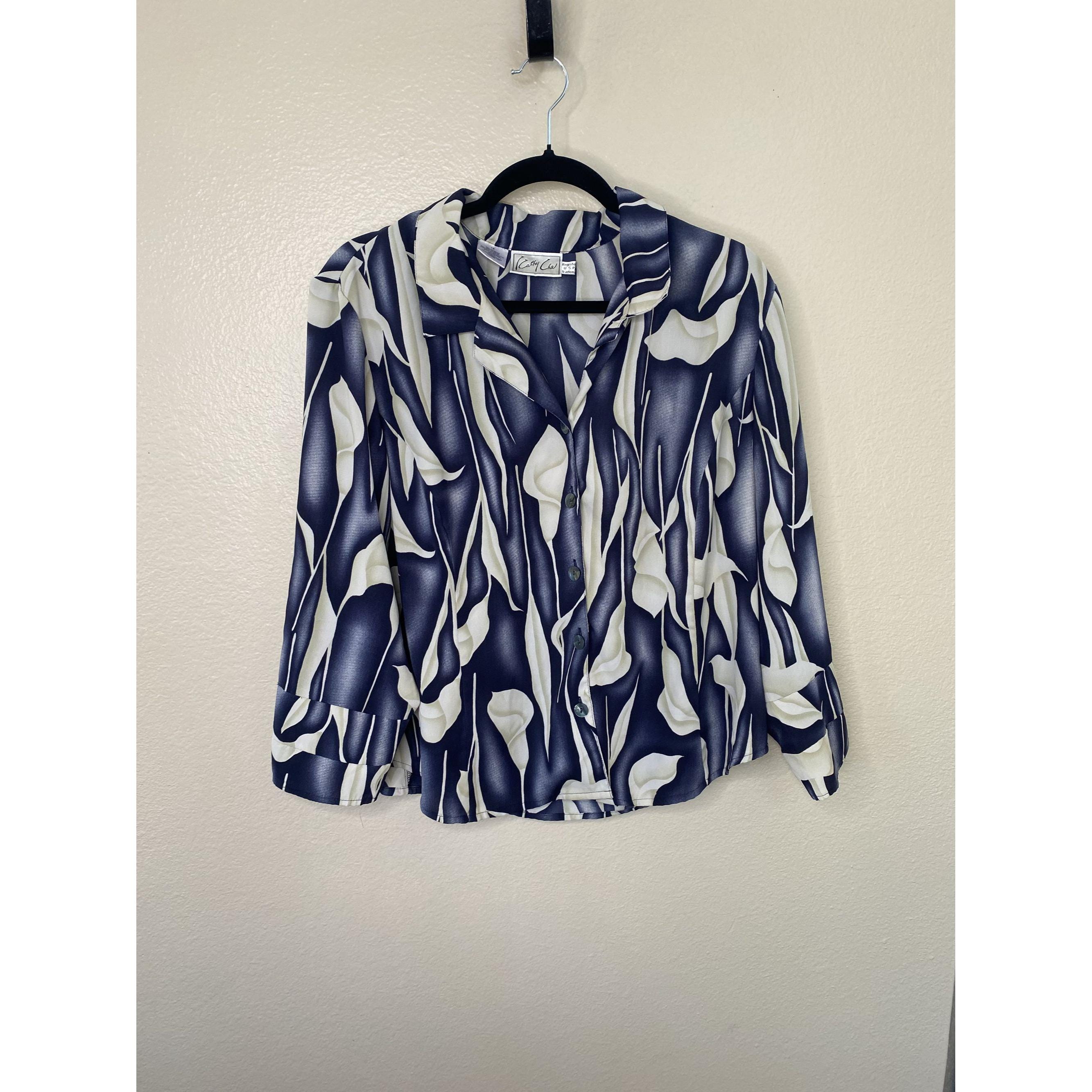 Vintage Kathy Che Womens Blue Blouse, Vintage Kathy Che, Kathy Che, Vintage  Blouse, Long Sleeve Blouse, Womens Blouse, 1990s, Womens - Etsy Israel, image size:2667x2667