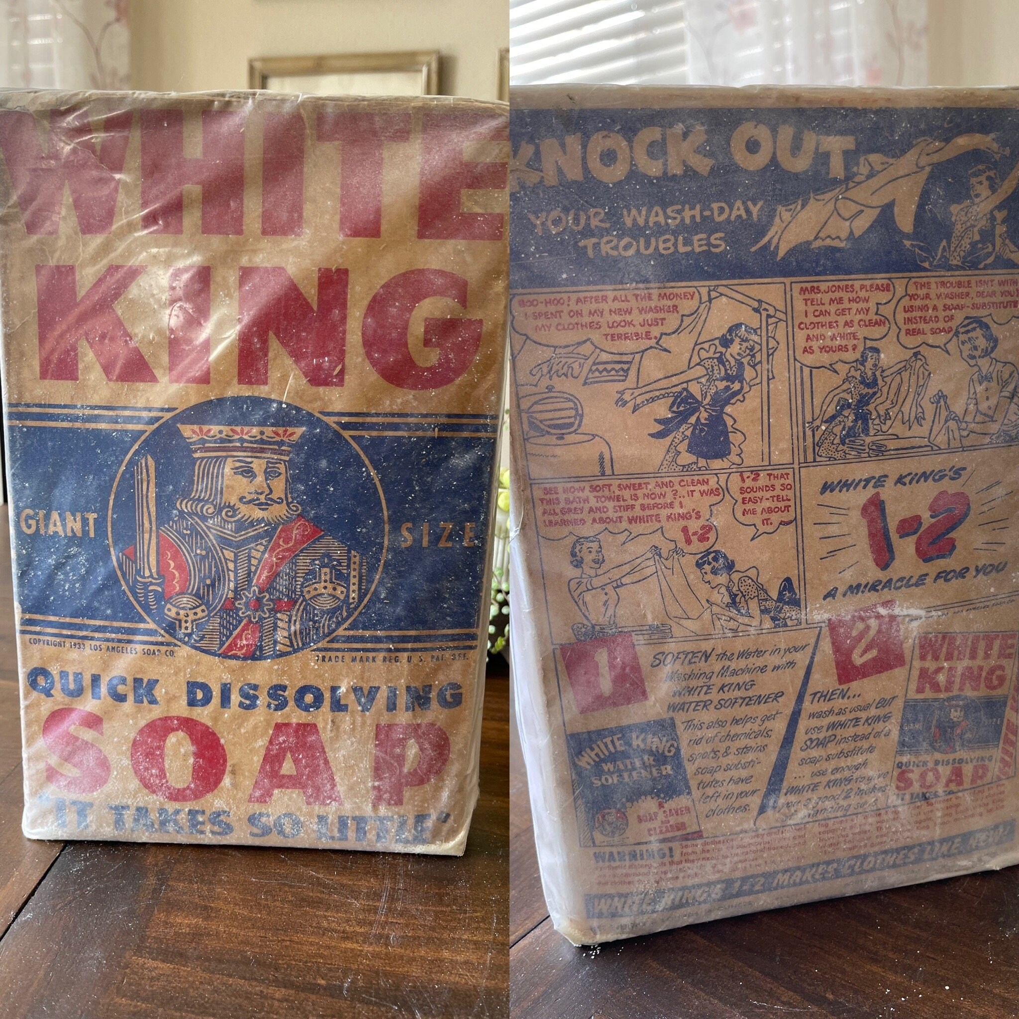 Vintage 1930s White King Soap Advertising Box Unopened Etsy
