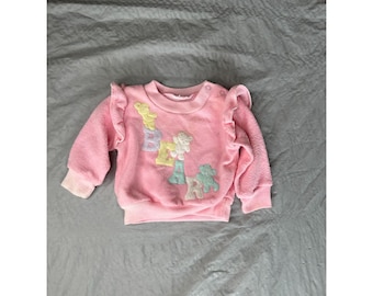 Vintage Infant Pink Bear Sweatshirt, vintage sweatshirt, vintage baby, vintage, 1980s, baby sweatshirt, baby, pink baby sweatshirt