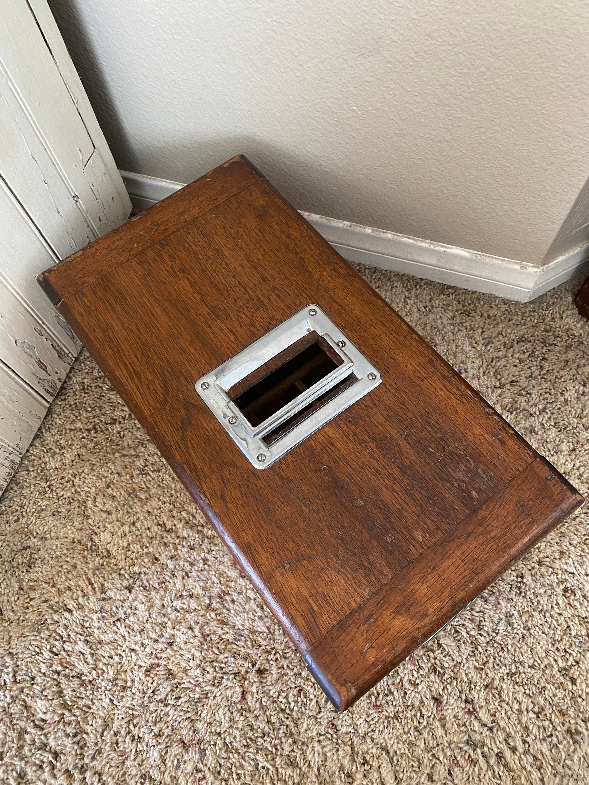 Vintage Antique Wooden British English Cash Register Till Cardiff
