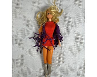 Vintage 1971 Live Action PJ Doll Friend of Barbie TNT Bendable Legs Fringe Lashes