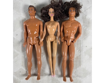 Vintage Mattel Dolls 1990s Ken Mold 1968  Barbie Mold 1966 Lot Of 3 Indonesia