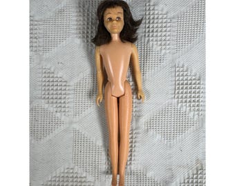 Vintage 1960s Scooter Doll Friend Of Skipper Mattel Barbie Brown Hair Freckles