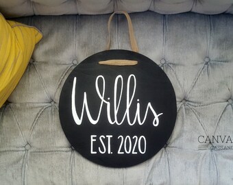 Last Name Porch Sign- Personalized Porch Sign- Family Name Sign- Wood Sign- Hand Painted- Home Decor- Door Decor