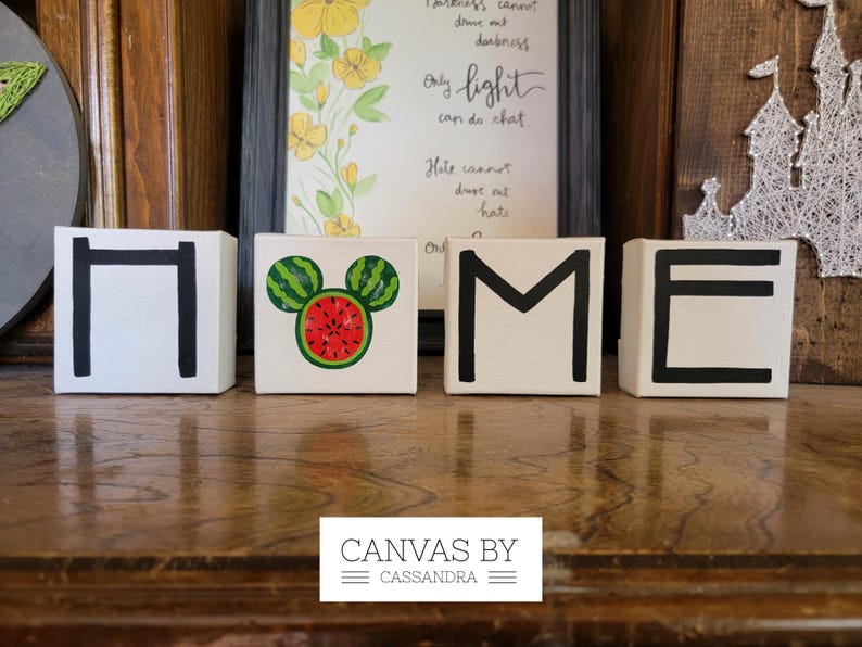 Watermelon Block Set Watermelon Mickey Interchangeable Block- HOME Set- Disney Decor- Summer ...