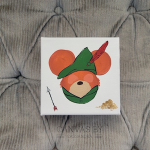 Mickey Hood Interchangeable Blocks- Disney Accent Decor- Robin Hood Inspired- Disney Inspired- Home Decor