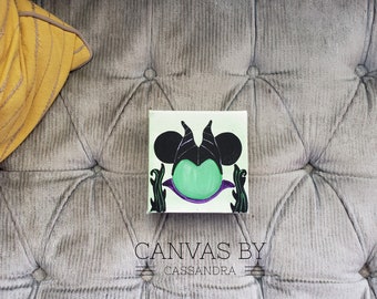 Maleficent Minnie Interchangeable Block- HOME Set- Disney Villain Decor- Halloween Decor- Sleeping Beauty Inspired- Disney Inspired