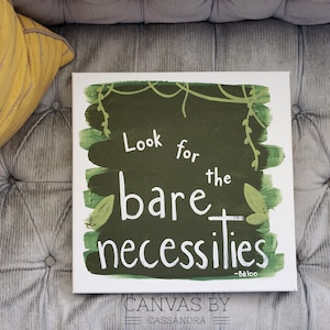 Look for The Bare Necessities- Jungle Book Inspired- Disney Inspired- Jungle Book Decor- Disney Decor- Home Decor