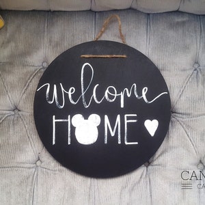 Mickey Welcome Home Porch Sign- Disney Porch Decor- Mickey Porch Sign- Porch Decor- Outdoor Decor- Door Decor- Home Decor