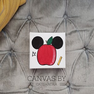 Mickey The Teacher Interchangeable Block- Disney Accent Decor- Teacher Gift- Teacher Decor- Classroom Decor- Disney Inspired- Home Decor