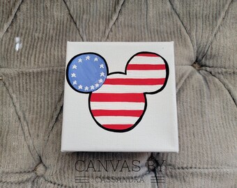 Betsy Ross Mickey Interchangeable Block- HOME Set- Disney Accent Decor- Flag Designer Inspired- 4th of July
