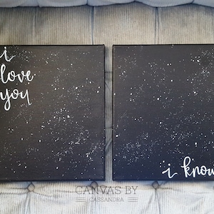 I Love You- I Know- Star Wars Inspired- Star Wars Quote- Star Wars Inspired Sign- Home Decor