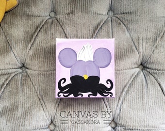 Ursula Minnie Interchangeable Block- HOME Set- Disney Villain Decor- Halloween Decor- Little Mermaid Inspired- Disney Inspired- Home Decor