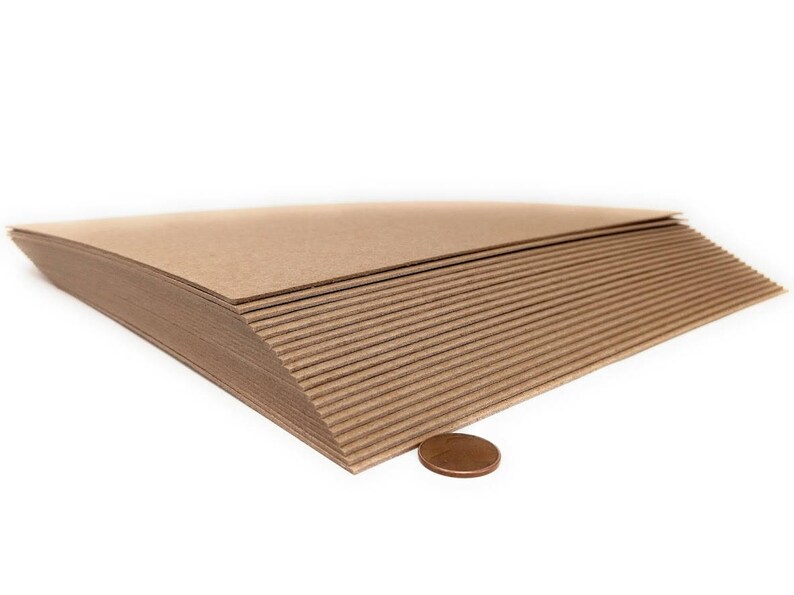 8.5 X 11 Inches 50 Point Kraft Heavy Duty Chipboard Sheets 20 per Pack