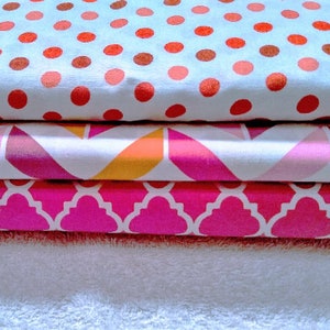 Quilten Stof, 3pc Fat Quarters, Masker Stof, Fat Quarter Bundle, Dots /Geometrische / Quartrefoil, Craft Supplies, Diy / Naaien Materiaal, Katoen