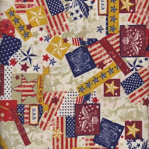 Quilting Fabric, Patriotic Fabric, Stars/Flag Fabric/USA, Mask Fabric, Red/White/Blue, Sewing/Craft Supplies, Yard/Half Yard/Fat Quarter