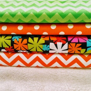 Quilten Stof, 4pc Fat Quarters, Masker Stof, Fat Quarter Bundle, Chevron / Dots / Geometrics, Craft Supplies, Diy / Naai materiaal, Katoen
