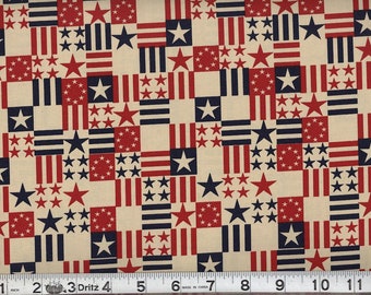 Quiltstoff, Patriotischer Stoff, Americana Stoff, Sterne/Streifen/USA, Maskenstoff, Nähen/Basteln/Diy, Meterware/Halb meter/Fat Quarter