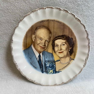 Vintage President and Mrs. Dwight Eisenhower Collectible Plate (#PR192)