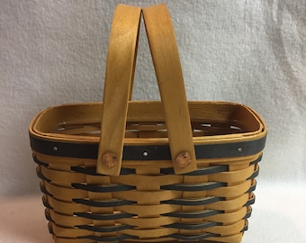 Longaberger 1998 Small and Narrow Basket with Two Moveable Handles (#B172)