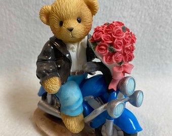 1992 Cherished Teddies Rocking horse Cherished Teddies Cherished Teddies Christmas Figurine Bear on rocking horse Morethebuckles
