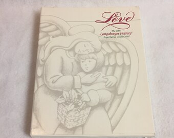 Vintage Longaberger Cerámica Angel Serie Cookie Molde - 'Amor' (#EE086)