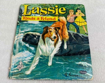 Vintage Whitman Tell-A-Tale kinderboek (1960) - 'Lassie vindt een vriend' (#BK509)