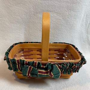 Longaberger 1997 Rektangulär korg med trähandtag (#B252)