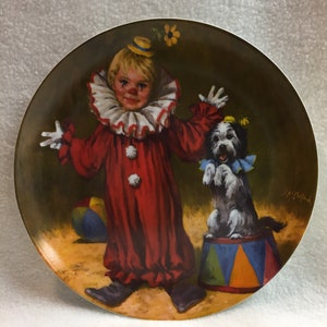 Knowles Reco McClelland Children&#39;s Circus Plate Collection - &#39;Tommy the Clown&#39; (#PLT380)