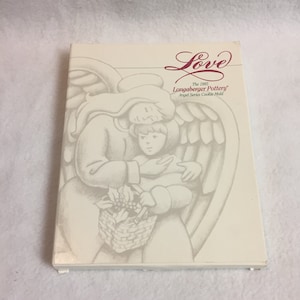 Vintage Longaberger Pottery Angel Series Cookie Mold - &#39;Love&#39; (#EE086)