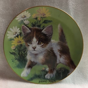 Hackett American Daisy Cats - &#39;Daisy Kitten&#39; Collector Plate (#PLT092)