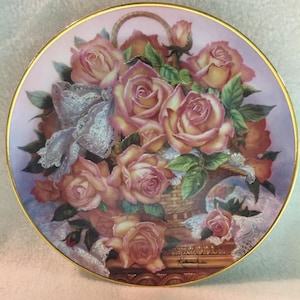 Franklin Mint Princess Grace Foundation Collector Plate - &#39;Princesse de Monaco Rose&#39; (#PLT203)