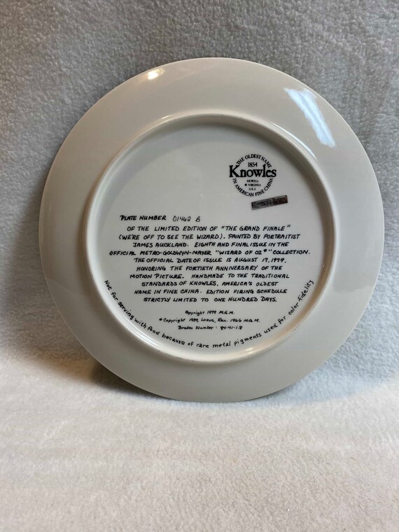 Wizard of oz collector plates cheap