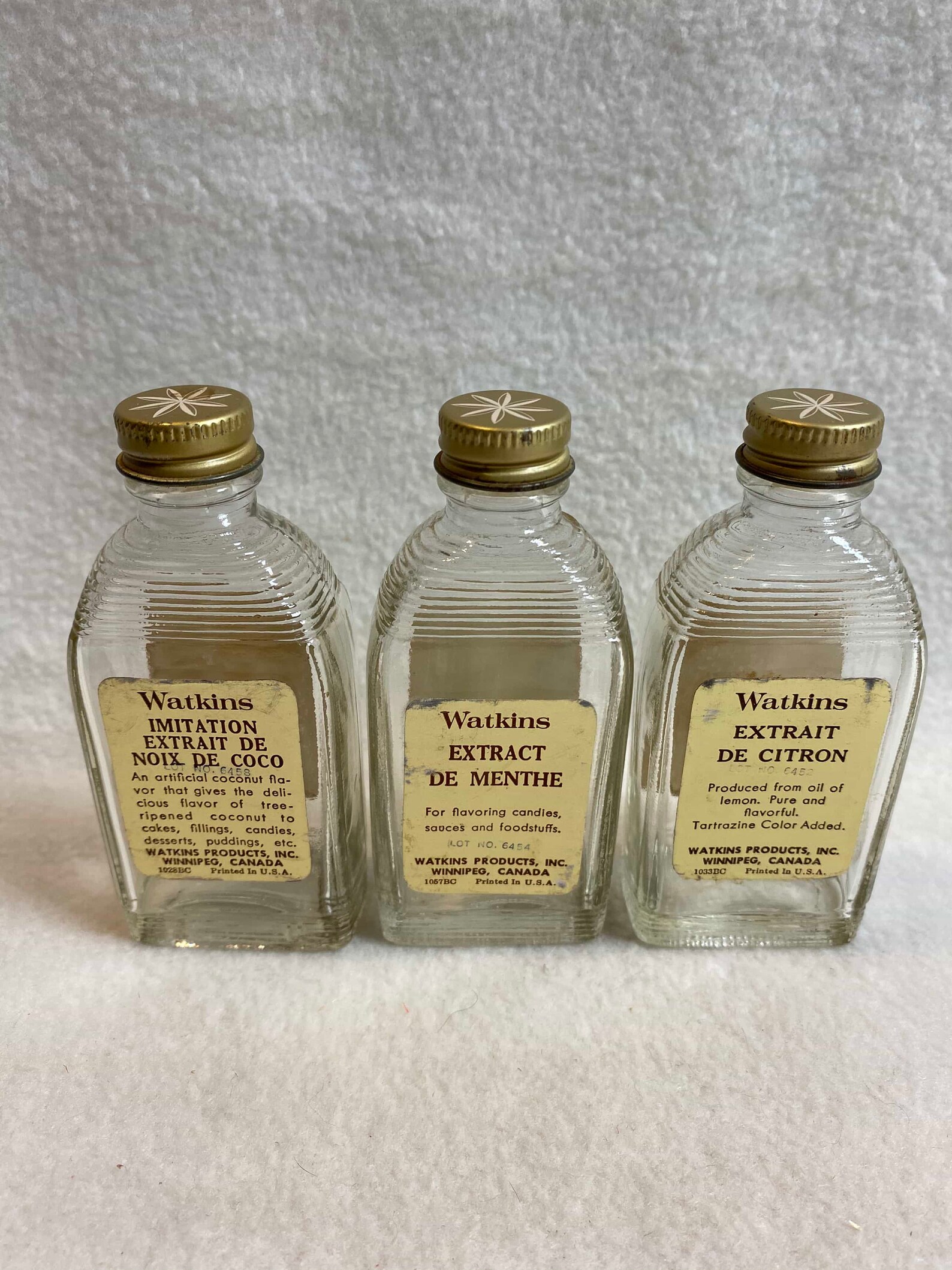 Vintage Watkins 2 Oz Extract Bottles for Display Lemon Etsy