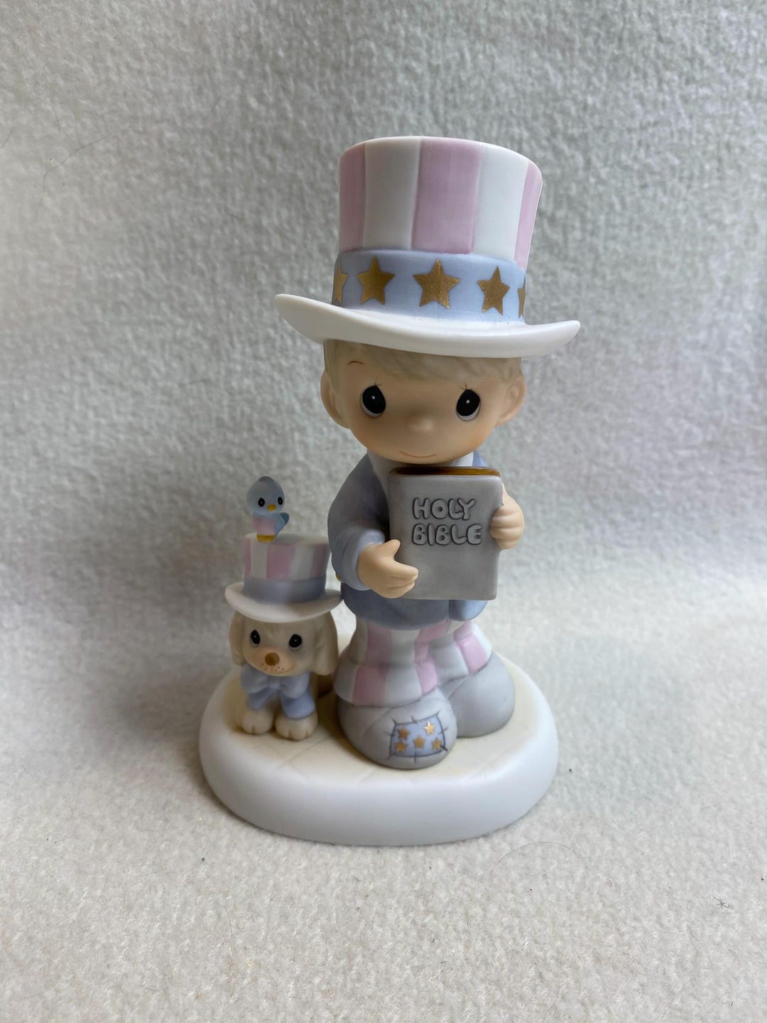 Vintage Limited Edition Precious Moments Figurine - 'god Bless